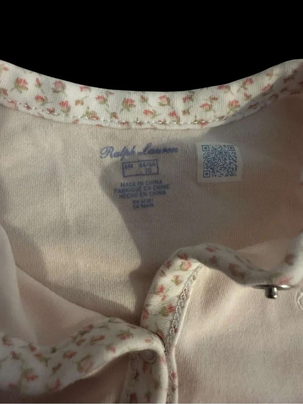 Ralph Lauren Pale Pink Footed One-Piece